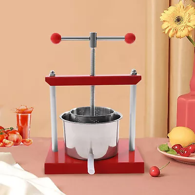 $69.01 • Buy Fruit Wine Juice Press 3L Bucket Basket Cider Apple Berries Wine Making Machine