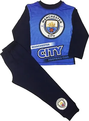 Boys Manchester City Pyjamas Pjs Sleepwear Age 3-4 Years • £7.95