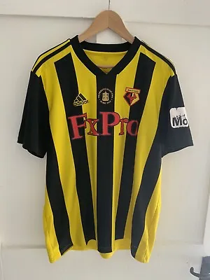 Rare Original Watford 2018-2019 FA Cup Final Home Shirt Size XL Pereyra #37 • £120