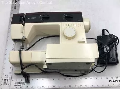 Vintage Singer White Stitching Cloth Portable Corded Electric Sewing Machine • $9.99