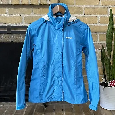 Marmot Womens Blue PreCip Blue Waterproof Rain Jacket Size XS • $17