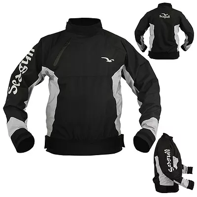 Seagull Waterproof Spray Top BREATHABLE Sailing Canoe Kayak Jacket Black/Grey UK • £41.99