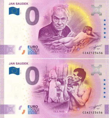£97.39 • Buy 2x 0 Euro Souvenir JAN SAUDEK Normal CZAZ 2022-1 + CZAZ 2022-2