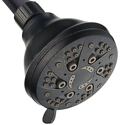 AquaDance Oil Rubbed Bronze 3.5  High-Pressure 6 Setting Spiral Shower Head • $19.99