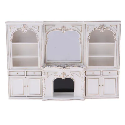 1:12 Dollhouse Miniatures Boutique European Fireplace Cabinet Display Cabinet • $64.39