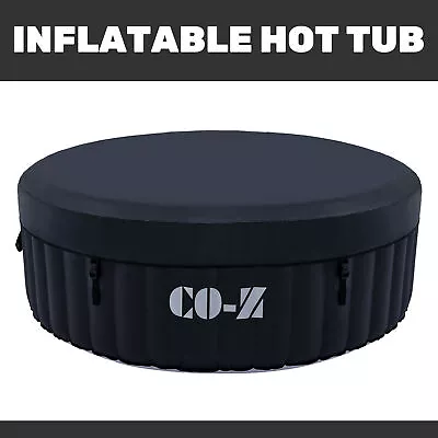 $361.67 • Buy CO-Z 4 Person Inflatable Hot Tub Spa Portable W 120 Air Jets Heater Round Black