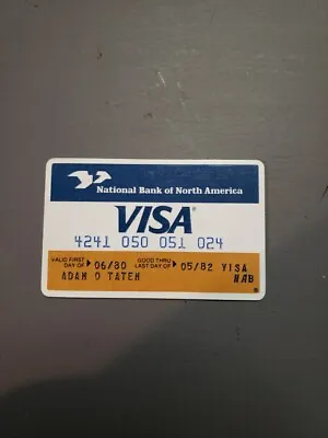 National Bank Of North America VISA Credit Card Exp 1982 • $15