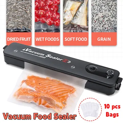 $17.99 • Buy Vacuum Food Sealer Automatic Manual Sealer Dry Wet Pack Machine W/ 10 Saver Bags