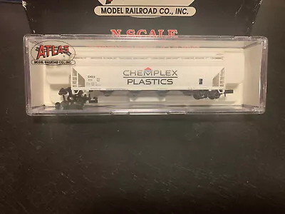 NOS Atlas CHEMPLEX PLASTICS N Scale 4-Bay Covered Hopper Car - 3962 • $8.10