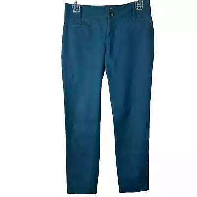 Anthropologie Cartonnier Charlie Pants Women Size 0 Blue Zip Ankle • $25