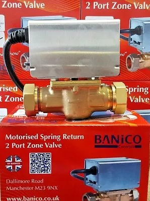 Central Heating 2 Port Motorised Zone Valve 22mm Replaces Honeywell V4043H1056 B • £39.95