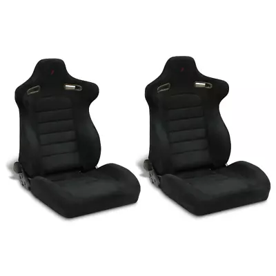 SAAS Universal Drift Blade Seats (2) Black Alcantara ADR Compliant • $780