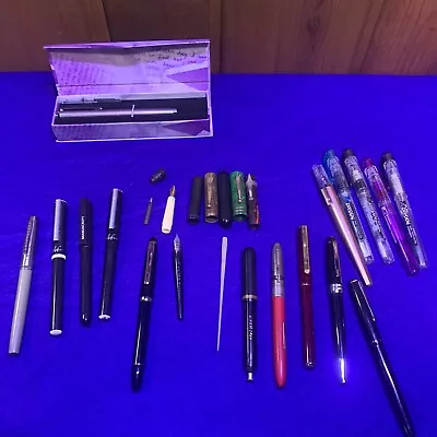 Vintage Fountain Pen Assorted Brands Lot (EsterbrookManuscript Wearever Etc.) • $23.95