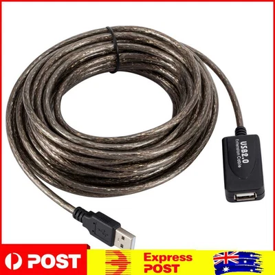 $17.49 • Buy USB2.0 Male To Female Active Repeater Extension Cable Cord Adapter (10m)