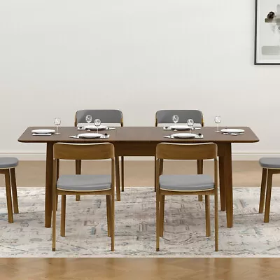 Levede Dining Table Extendable 1.6-2M Rubber Wood Frame Rectangle 8-10 Seater • $379.99