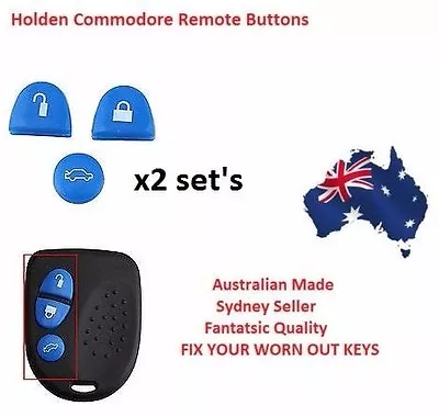 $4.20 • Buy BLUE 2X Sets Key Remote Buttons Holden Commodore Key VS VT VX VY VZ WH WK WL