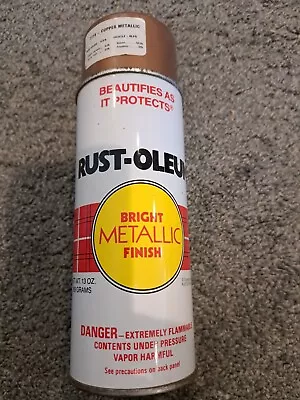 Vintage Rust-Oleum Copper Metallic Spray Paint Can • $9.99