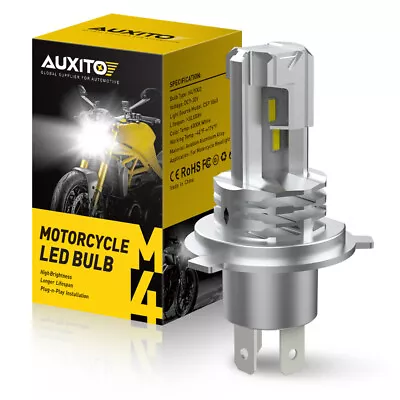 H4 LED Motorcycle Headlight Bulb Hi/Low Beam 6000K White High Power Fanless • $17.99