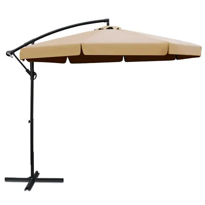 $118.95 • Buy Instahut Outdoor Umbrella Umbrellas Cantilever Stand Sun Garden Patio Shade 3M