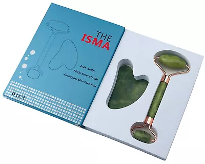 £10.99 • Buy Jade Face Massage Roller Beauty Tool Facial Eye Neck Body Anti Ageing Therapy UK