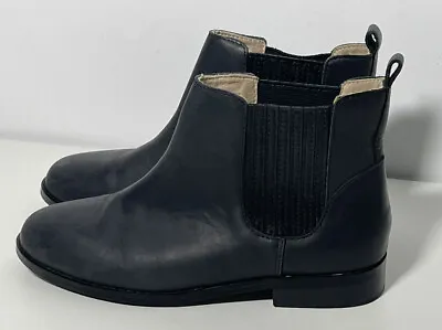 COUNTRY ROAD Womens Black Leather Low Heel Pullover Boots Size 35 EUR 5 AU • $39.99