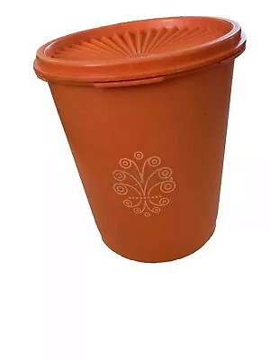 Vintage Tupperware Orange Servalier Canister 809-10 With Non Matching Lid. • $2