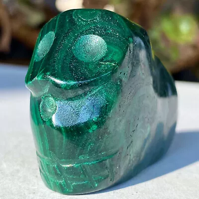 130G Natural Gemstone Malachite Quartz Crystal Skull Carved Healing Reiki Stone • $0.99