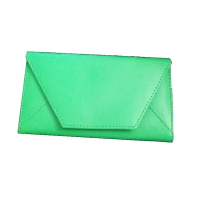 Green Long Women's Envelope Leather Wallet Cash Zero Wallet Credit Card Wallet • $0.01