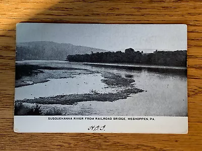 Pennsylvania PA Meshoppen Susquehanna River From Railroad Bridge PM 1907 • $6.50