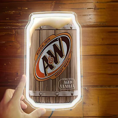 AW Root Beer Beverage Cans Shop Poster Bar Room Wall LED Neon Sign Light R1 • $49.99