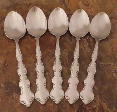 Oneida Mozart 5 Teaspoons Spoons Deluxe Stainless Flatware Silverware Lot T • $29.99