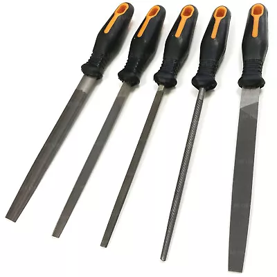 £11.39 • Buy Five 8 Inch Engineers Files For Metal / Round Flat Triangular Half Round Square