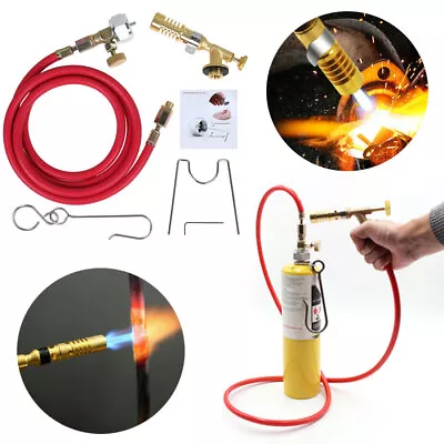 Mapp Gas MAP-Pro Turbo Mini Torch With Hose Solder Propane Welding Plumbing Kit • $23.49