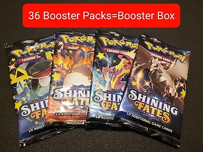 $215.99 • Buy Pokemon SHINING FATES BOOSTER BOX 36 PACKS (No Box)
