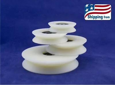$7.25 • Buy Nylon Pulley Wheel With 90° V-groove Guiding Rail Sliding Mechanism