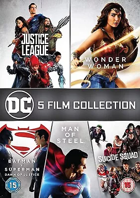 £5.25 • Buy DC 5 Film Collection - JUSTICE LEAGUE, WONDER WOMAN, BAT.. -  NEW (102A)  [DVD]