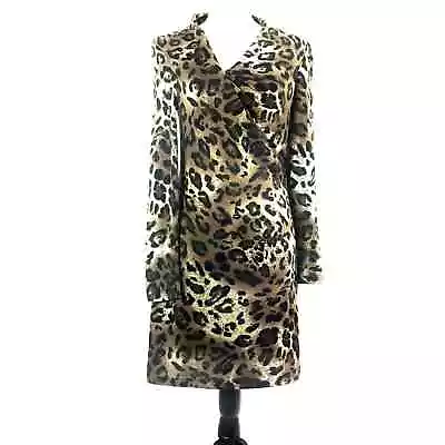 W118 By Walter Baker Dress Womens Medium Animal Print Long Sleeve Sheath • $18.88