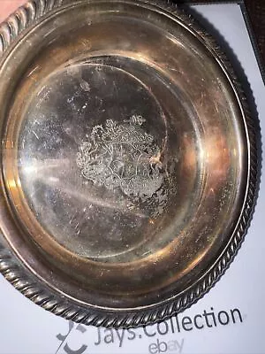 Vintage Webster Wilcox Six Inch Silver Toning Bowl With Engraved Shield Design • $28