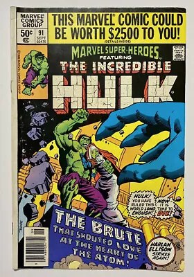 Marvel Super-Heroes #91 Incredible Hulk Marvel Comics Bronze Age 1980 VG+ • $5.59