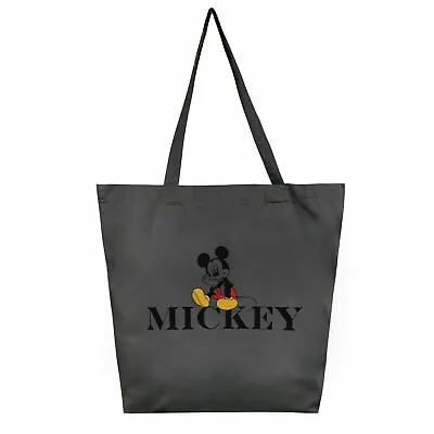 Official Disney Ladies  Mickey Chill Tote Bag Graphite One Size • £10.99
