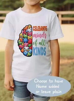 AWARENESS CHILDREN'S  T SHIRT * PERSONALISED ~ Autism ~ Additional Needs Ref10 • £8.99