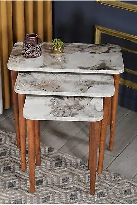 Nesting Coffee Tables-Accent Table-Set Of 3 End Tables-Stacking Side Tables • $130