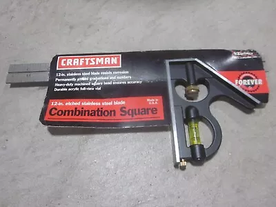 NOS Vtg CRAFTSMAN USA Combination Square & Rule NEW OLD Machinist Tool • $59