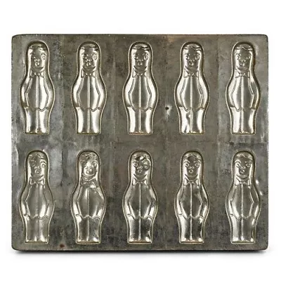 Vintage Industrial Cartoon 'Dummies' Chocolate Candy Metal Sheet Mold • $10