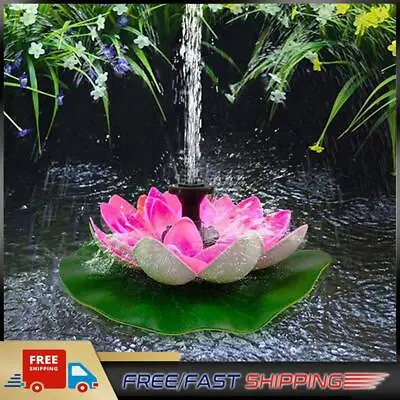 Lotus Shape Pond Decoration Convenient Solar Powered Bird Bath Fountains Useful • £18.23