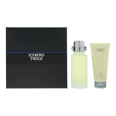 Iceberg Twice 2 Piece Gift Set: EDT 125ml - BathShower Gel 100ml Men Spray • £20.78