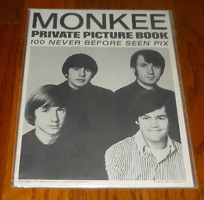 1967 The Monkees Private Picture Book Davy Jones Mike Nesmith Micky Dolenz • $28.95