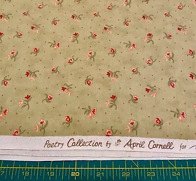 LAST FAT QTR MODA APRIL CORNELL POETRY COLLECTION FLORAL Fabric COMBINE SHIP • $1.99