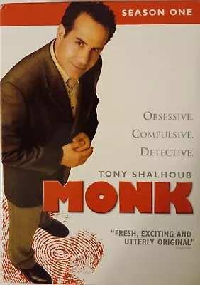 Monk TV Series - Season 1 - 4 DVDs - DVD1130 • $10.95