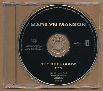 Marilyn Manson - The Dope Show RARE Promo Import CD Single '98 • $20